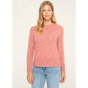 Pacas Pullover Sweater Pink Baby Alpaca Merino Wool Crewneck Raglan Sleeves L